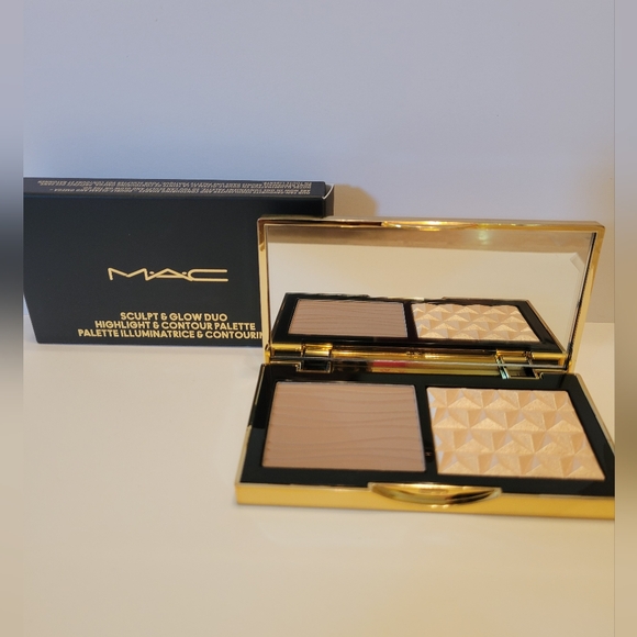 MAC Sculpt & Glow Duo Highlight&Contour Palette *GLEAM/OMEGA* / 0.12 oz / NIB - Picture 2 of 6
